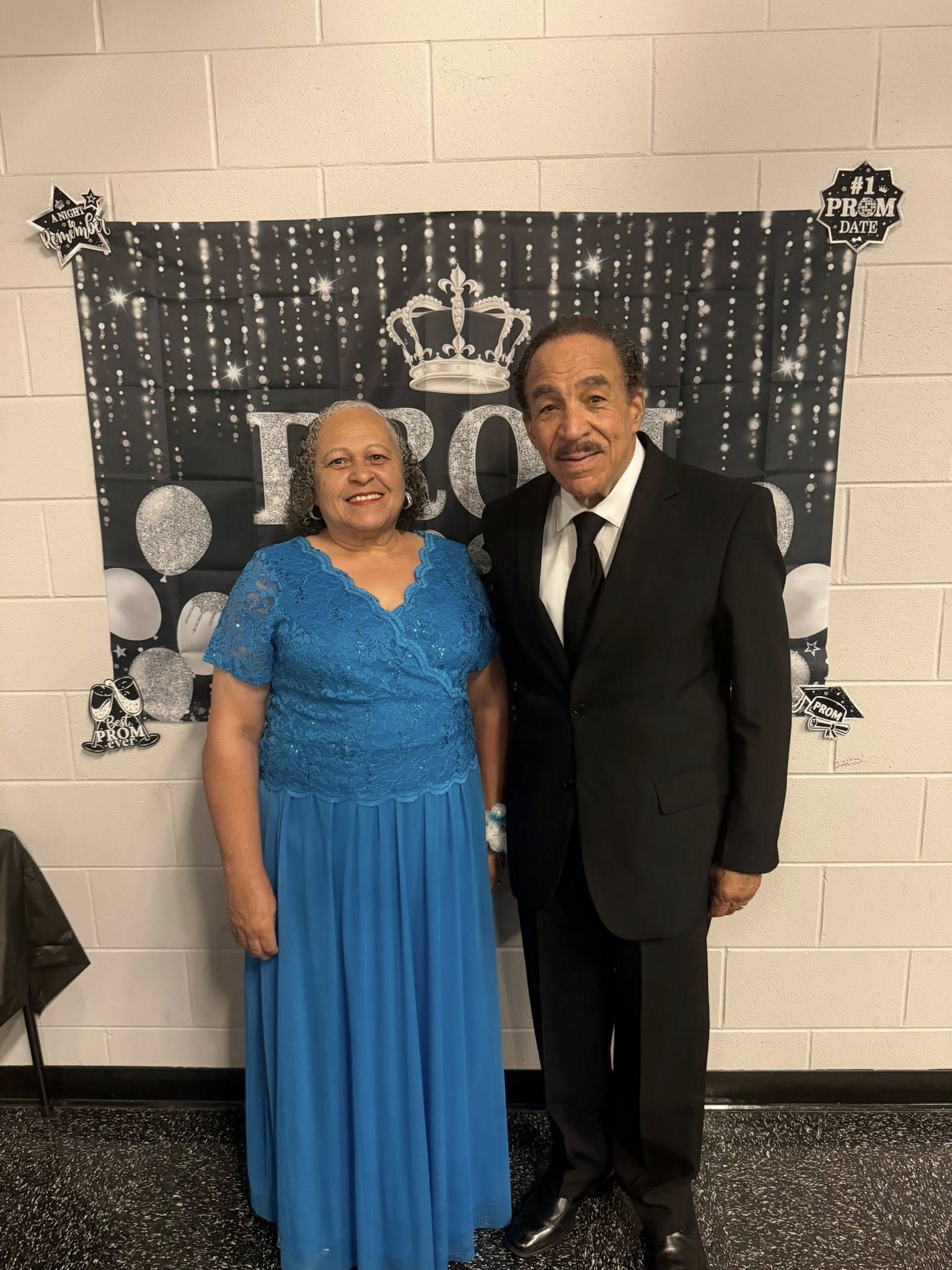 Couple attending senior prom